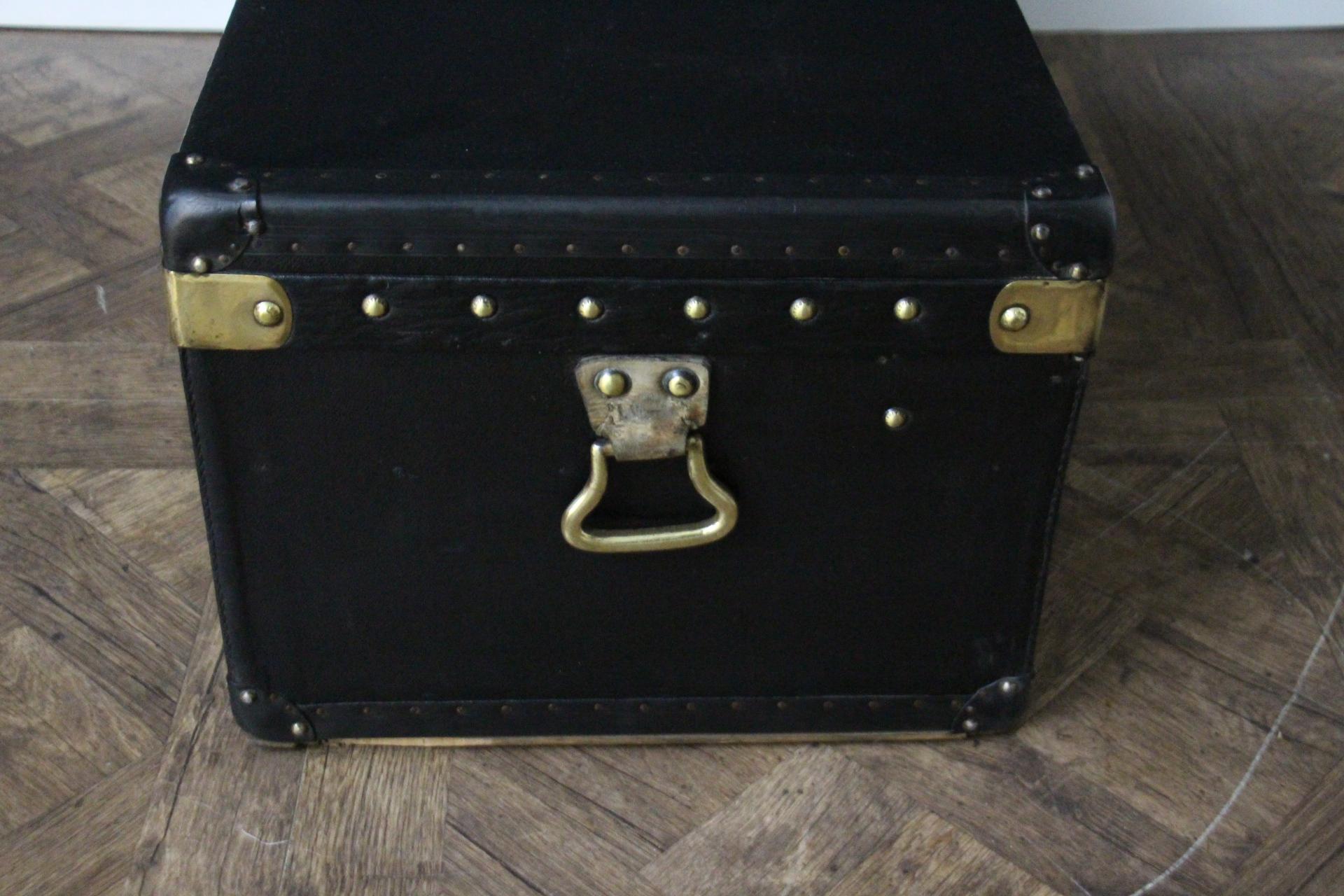 Brass Black Louis Vuitton Motoring Trunk, 93 cm Vuitton Trunk, Vuitton Steamer Trunk