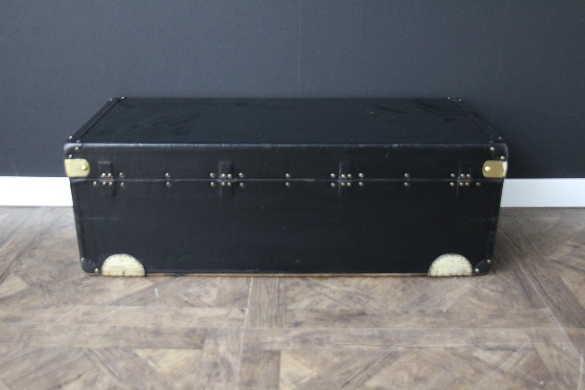 Black Louis Vuitton Motoring Trunk, 93 cm Vuitton Trunk, Vuitton Steamer Trunk 2