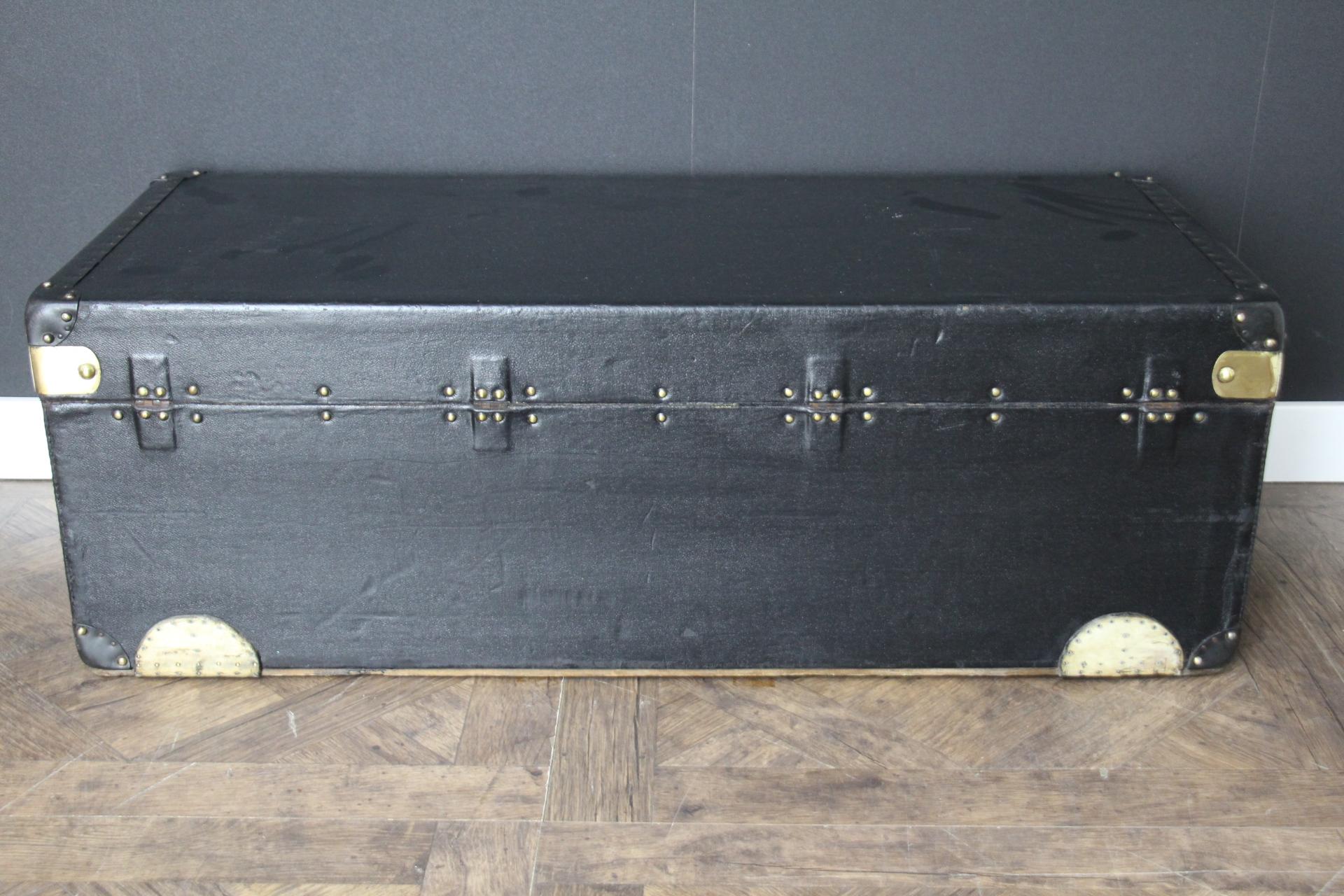 Black Louis Vuitton Motoring Trunk, 93 cm Vuitton Trunk, Vuitton Steamer Trunk 3