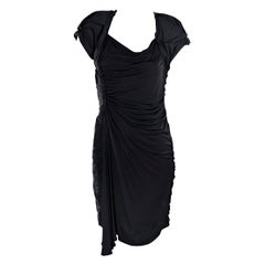 Black Louis Vuitton Ruched Logo Mini Dress