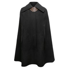 Used Black Louis Vuitton Wool Cape Size EU 36
