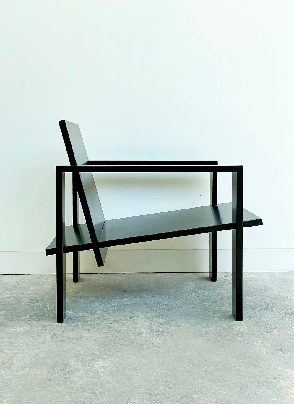 Post-Modern Black Lounge Chair 01 by Goons For Sale