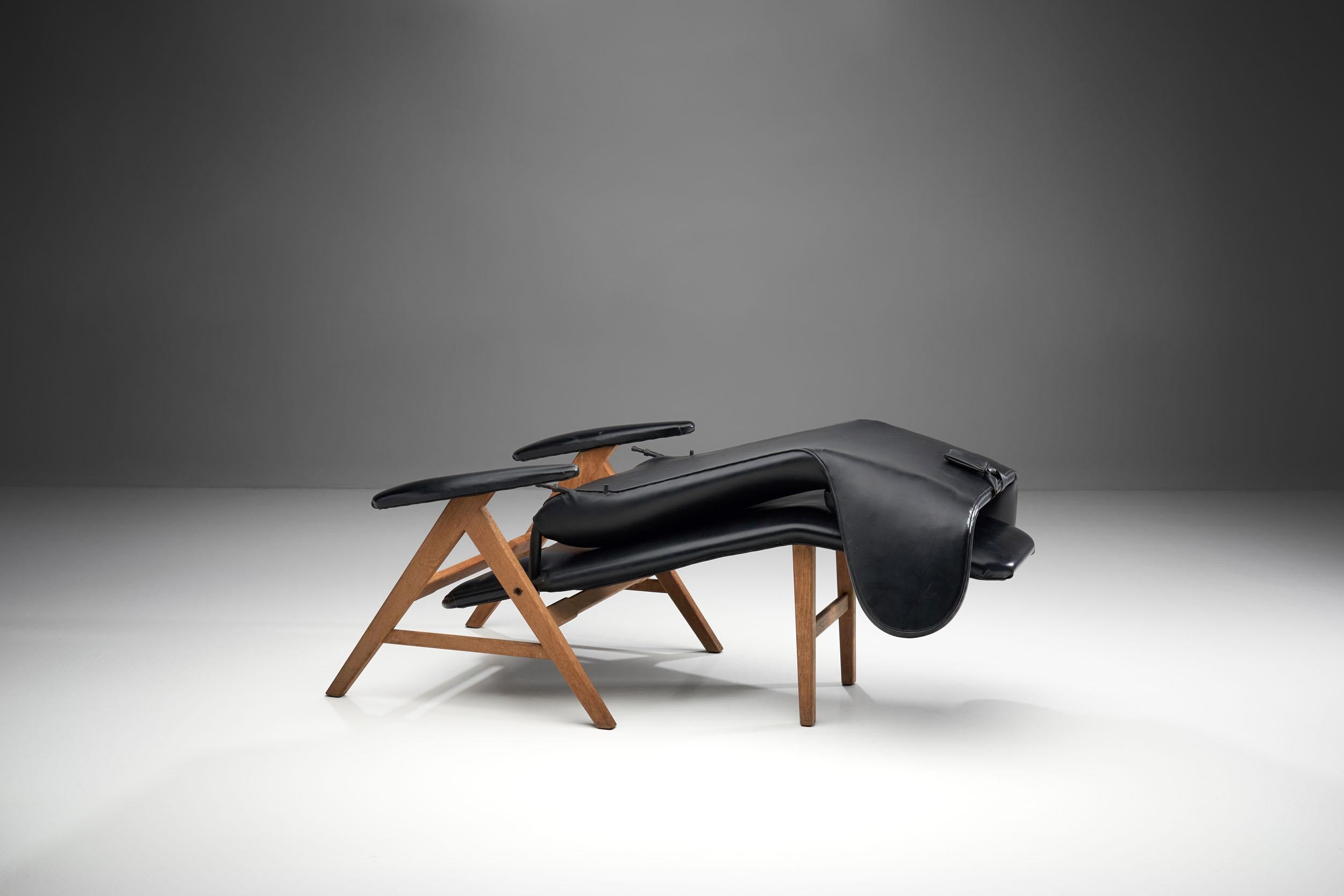 Black Lounge Chair by H.W. Klein (Attr.), Denmark, 1960s For Sale 2