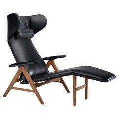 Black Lounge Chair by H.W. Klein (Attr.), Denmark, 1960s