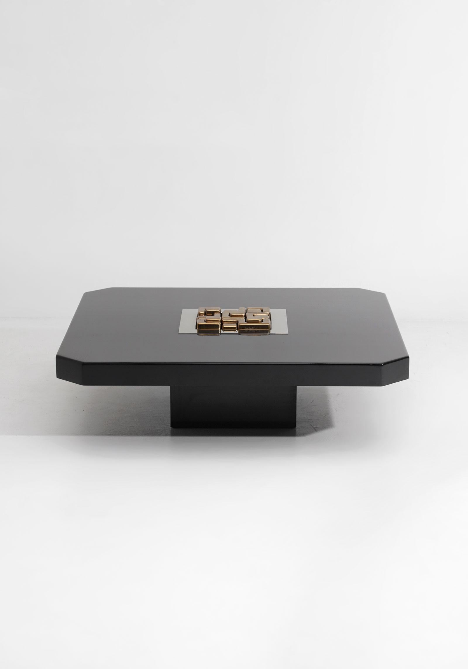 Black 'Lova Creation' Coffee Table For Sale 4