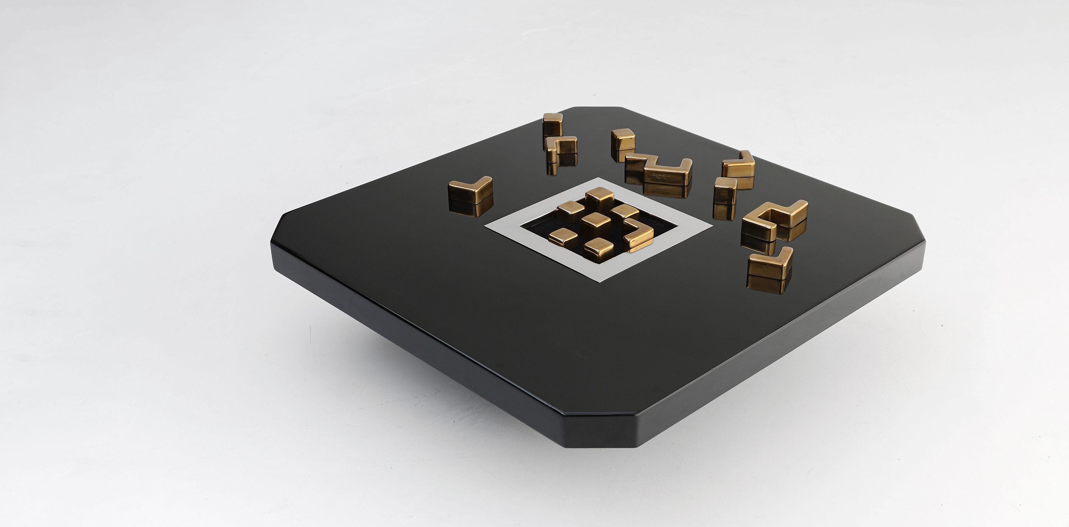 Black 'Lova Creation' Coffee Table For Sale 2