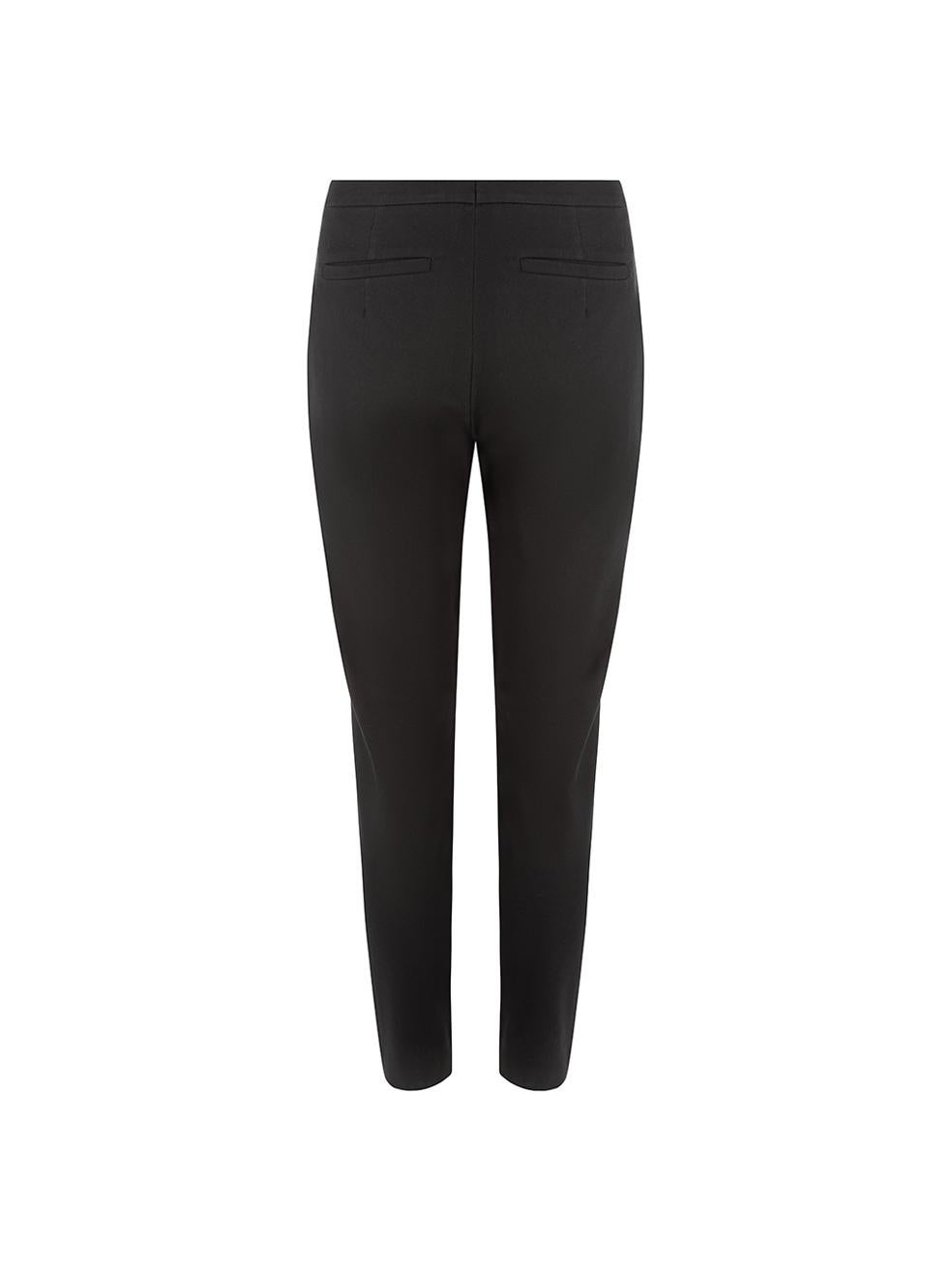 Fabiana Filippi Black Low Rise Straight Leg Trousers Size M In Good Condition For Sale In London, GB