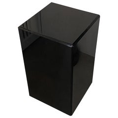 Black Lucite Pedestal with Beveled Edges