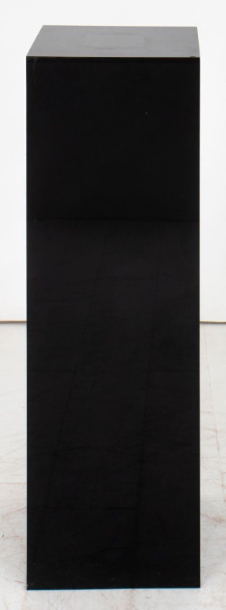Black Lucite Sculpture Pedestal In Good Condition In Astoria, NY