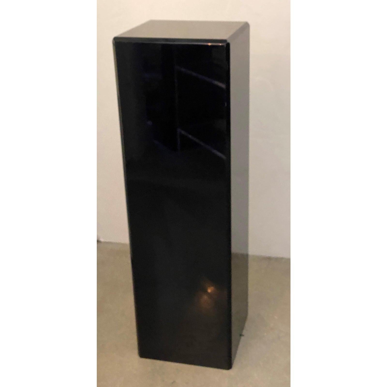Lucite Black Luicte Pedestal For Sale