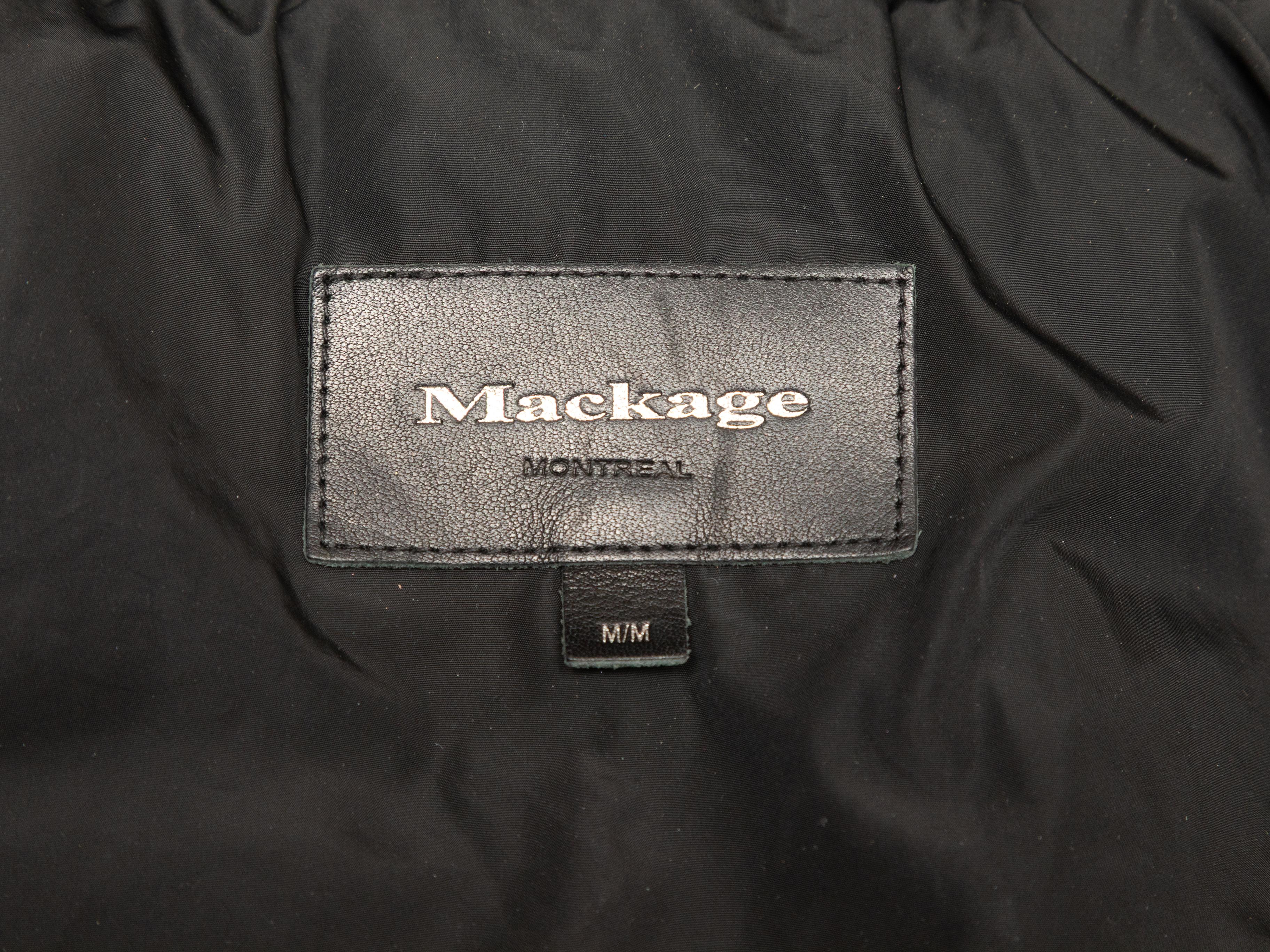 Black Mackage Hooded Down-Filled Coat Size US M Pour femmes en vente