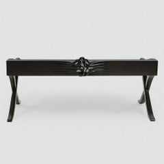 Black Mahogany Tray in Black Lacquered Finish