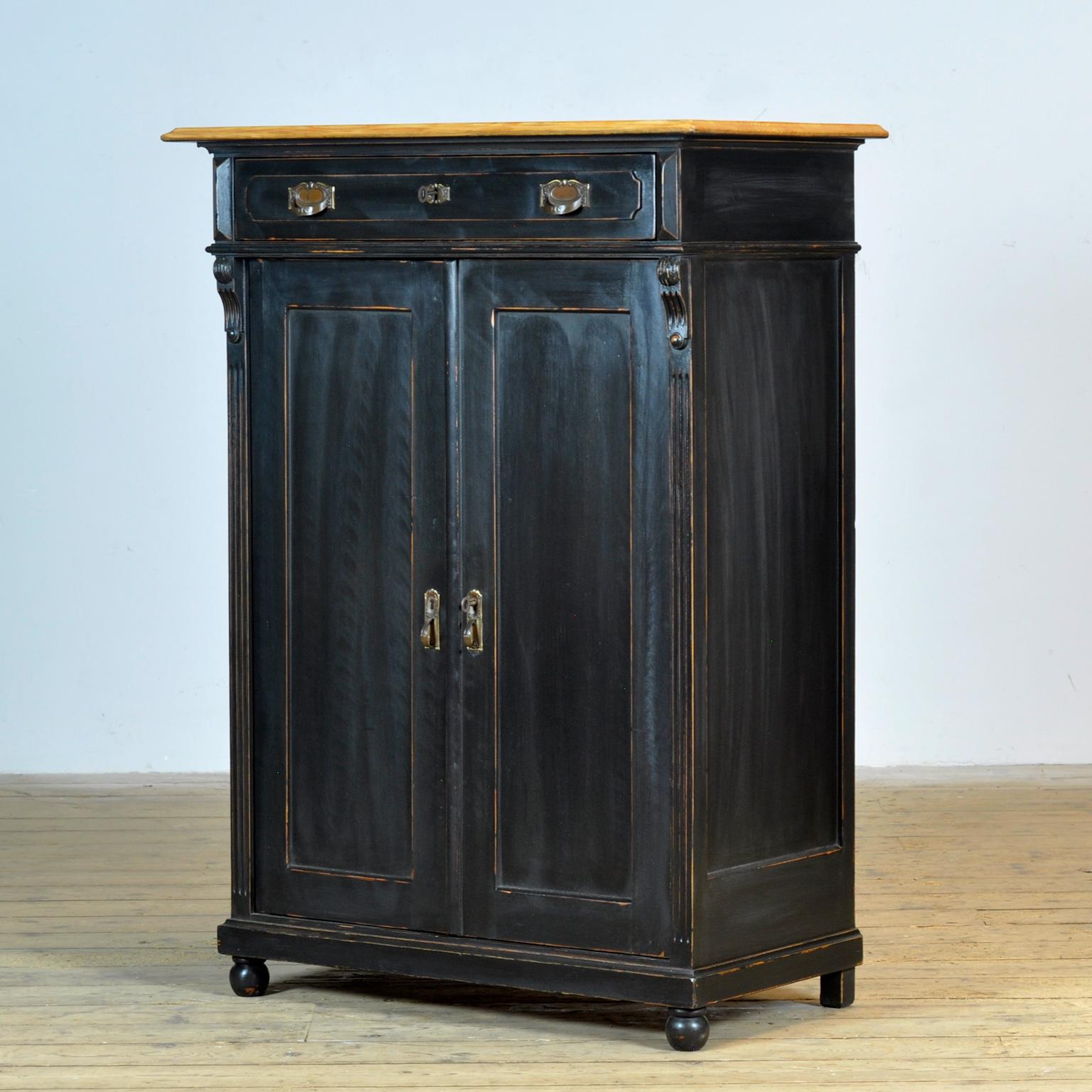Hungarian Black maiden cabinet, 1930s For Sale