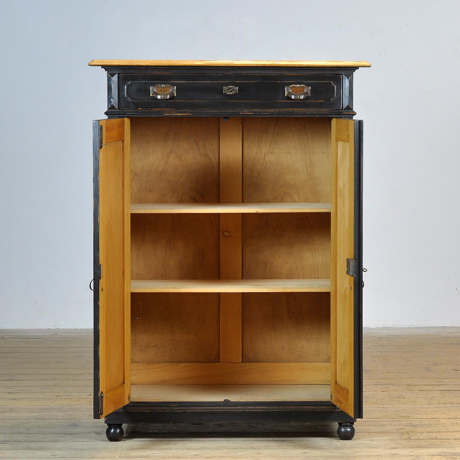 Painted Black maiden cabinet, 1930s For Sale