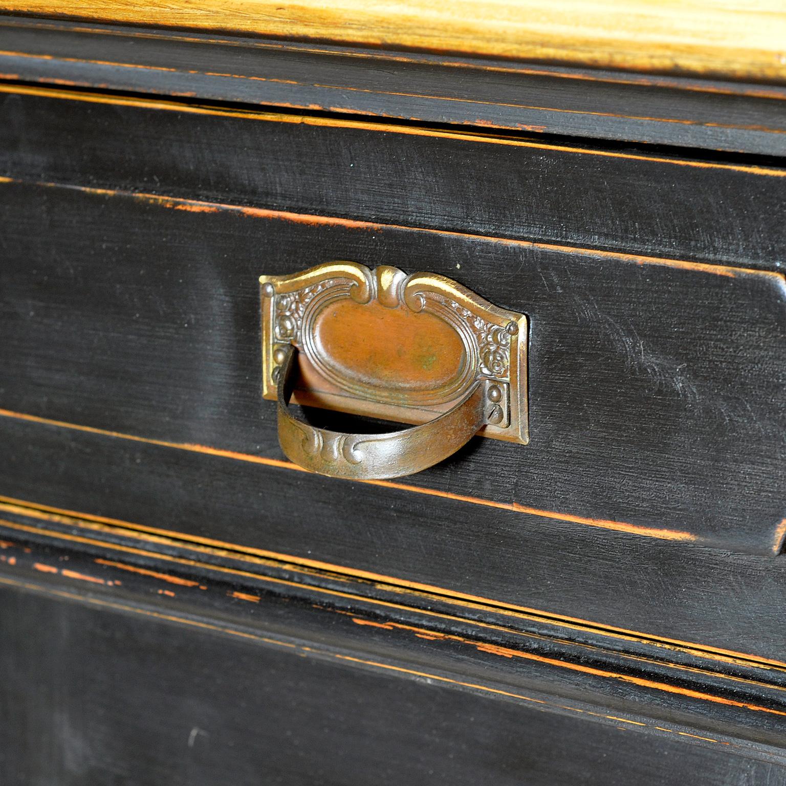 Oak Black maiden cabinet, 1930s For Sale
