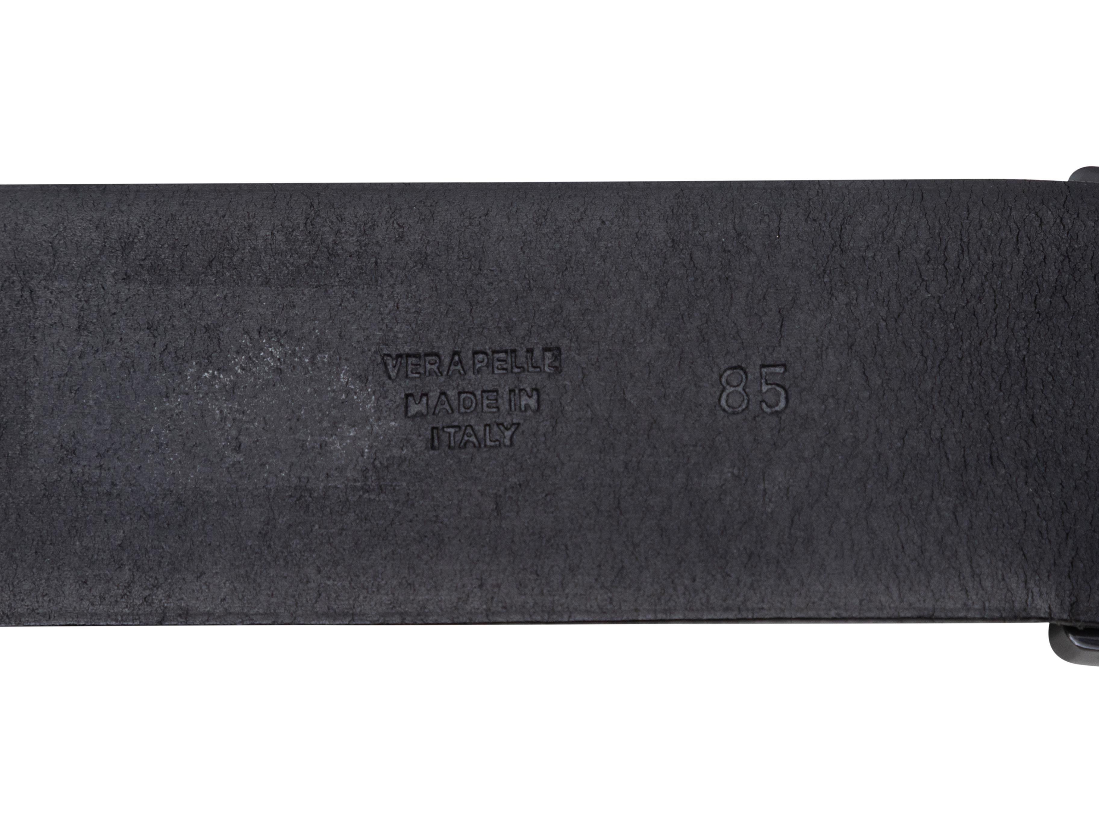 Schwarzer Maison Margiela Ledergürtel Größe US S im Angebot 1