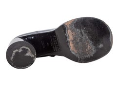 Schwarze Maison Margiela Lackstiefel mit Absatz Größe 40