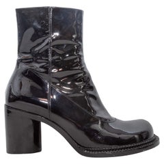 Schwarze Maison Margiela Lackstiefel mit Absatz Größe 40