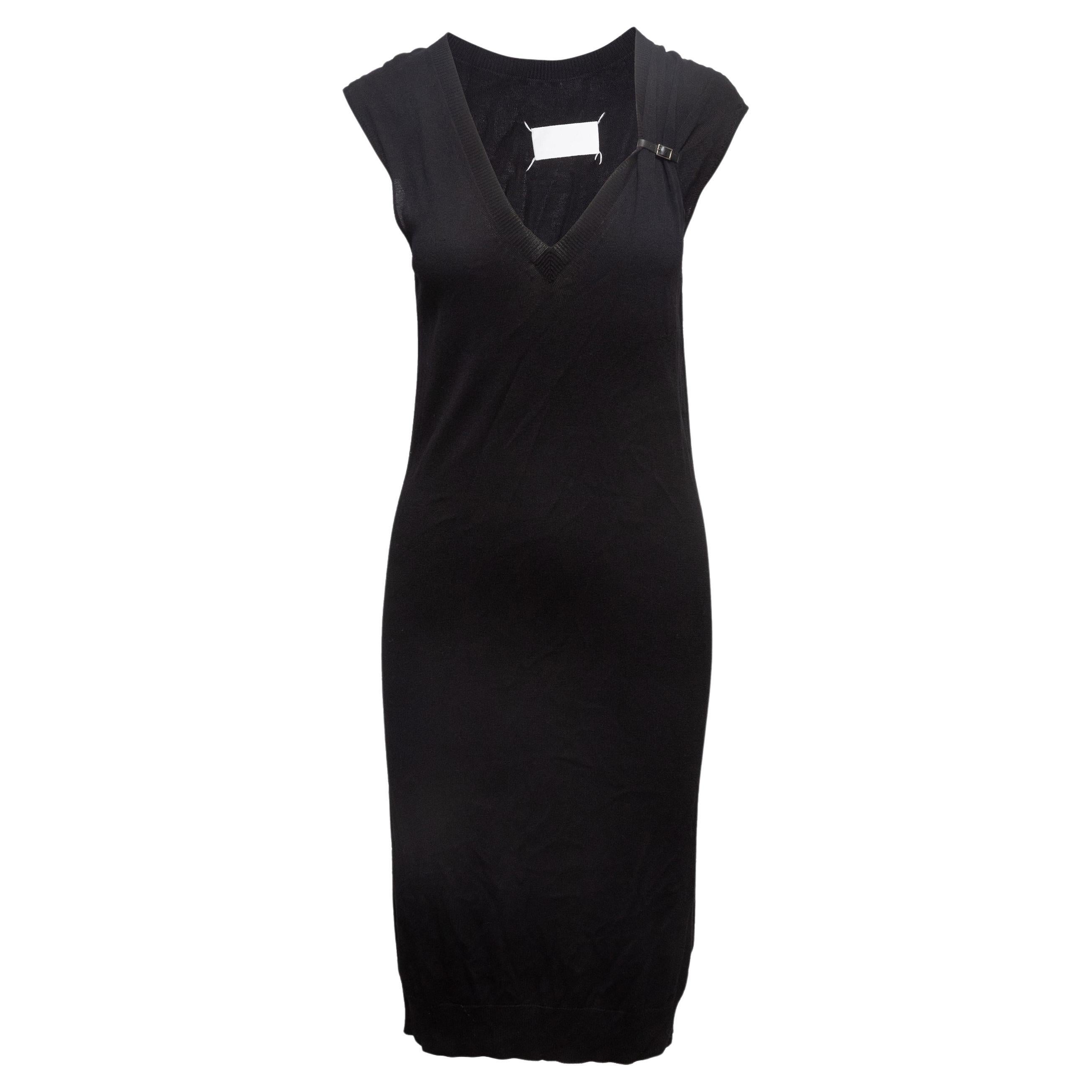 Noir Maison I.I.A. Robe sans manches à col en V Taille US L