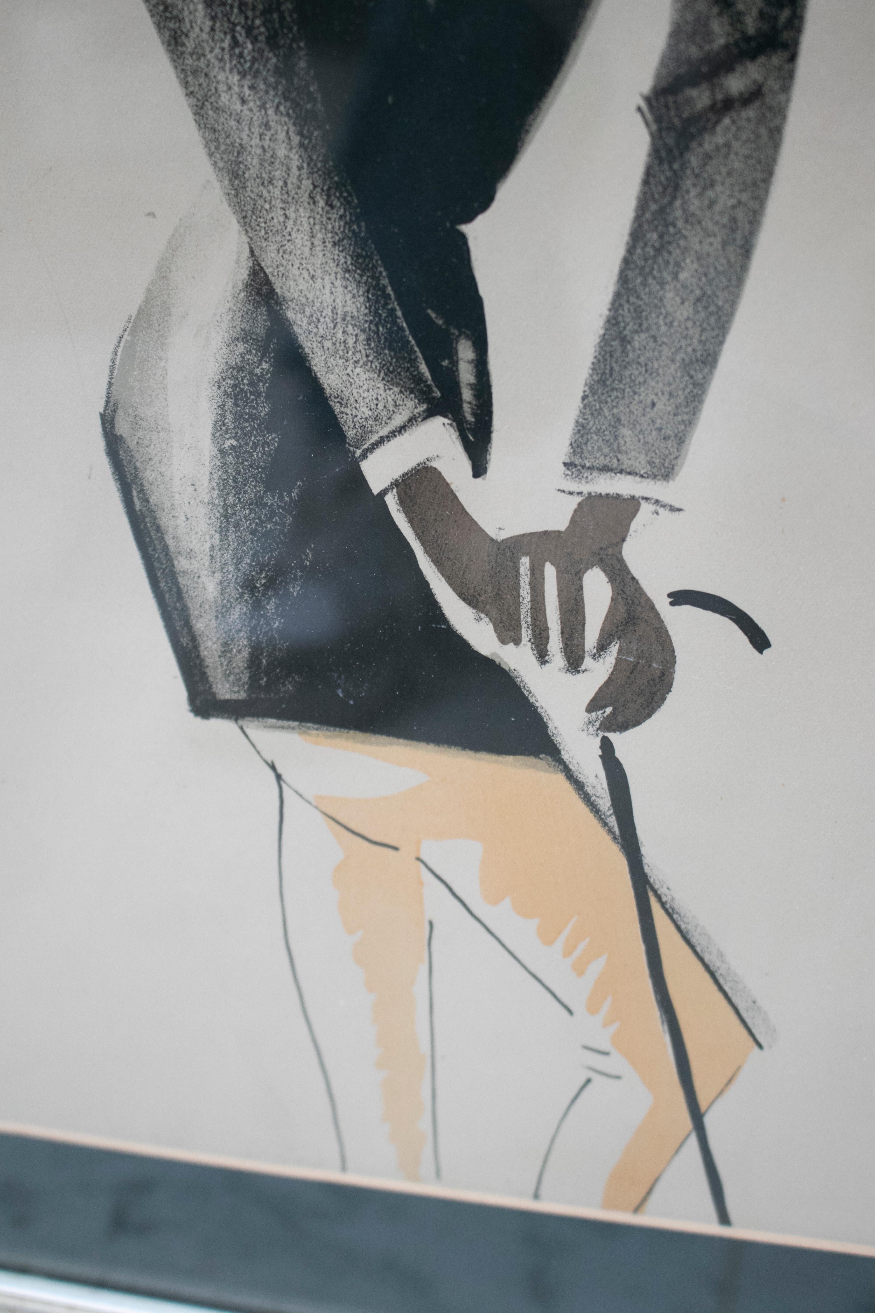 Hombre negro Pintura al pastel Firmado Paul Colin, 1925 en Bueno estado para la venta en Marbella, ES