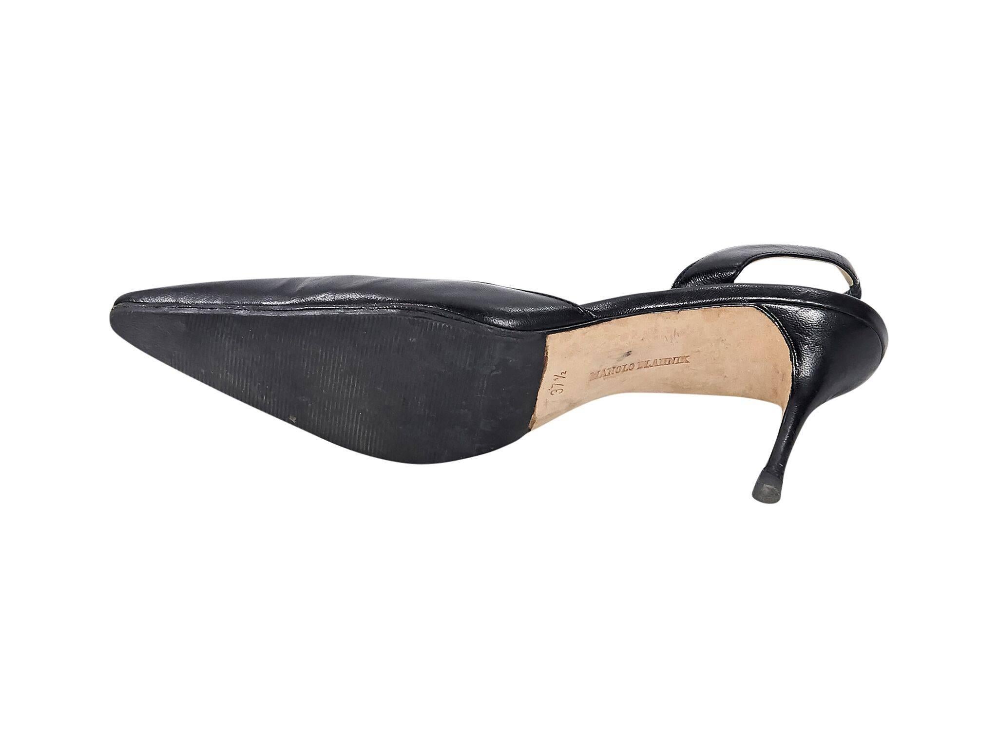 manolo blahnik slingback kitten heel