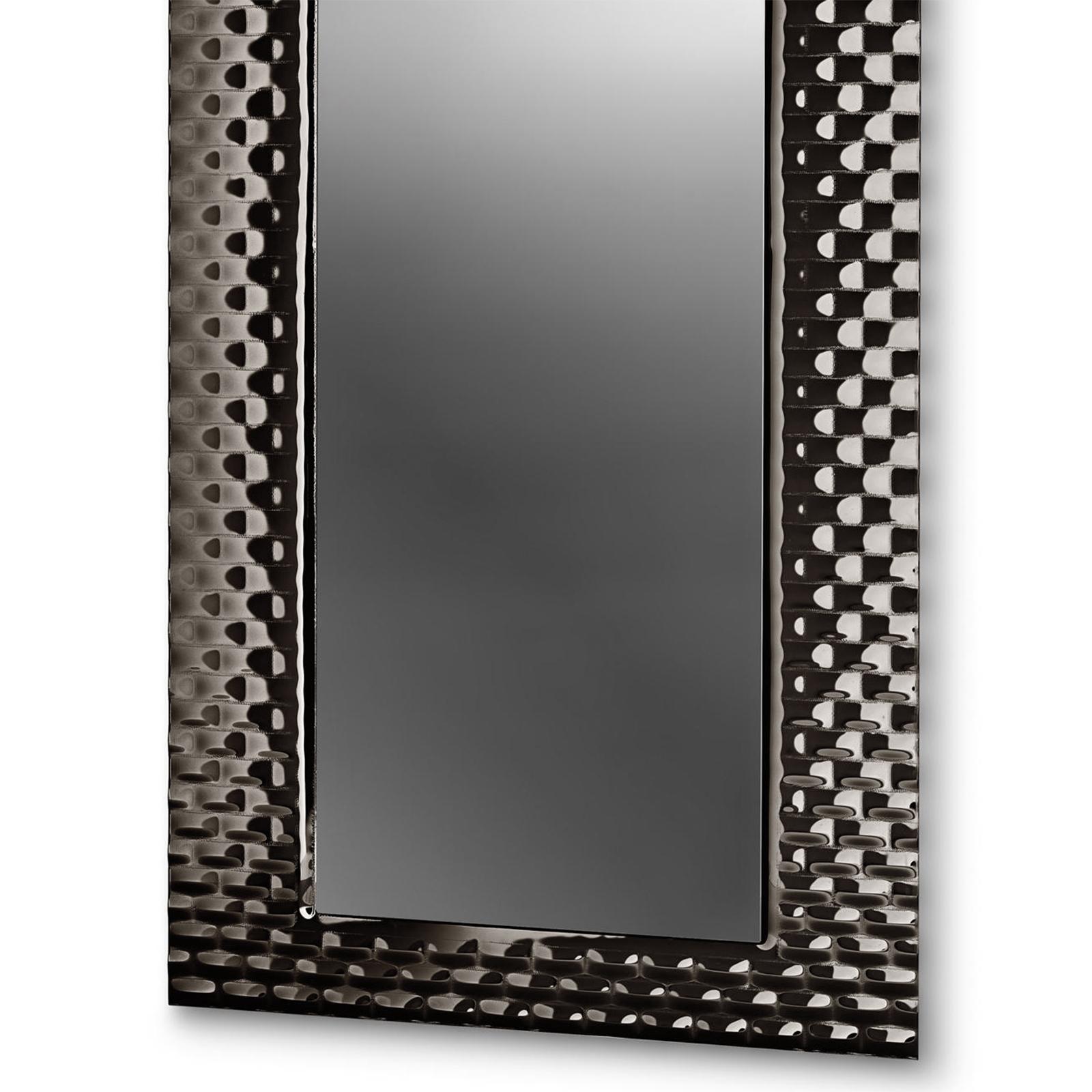 Italian Black Manor Rectangular Mirror For Sale