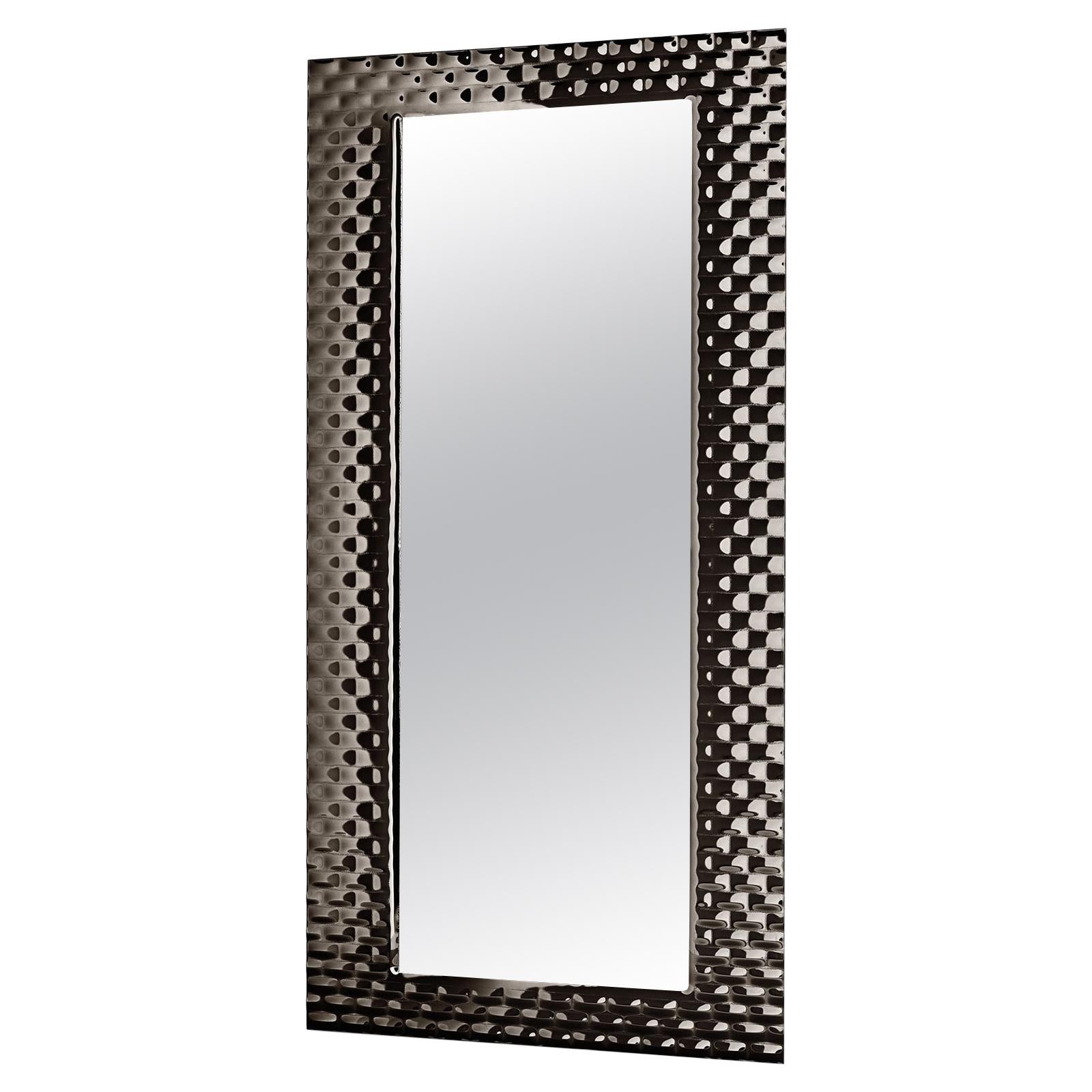 Black Manor Rectangular Mirror For Sale