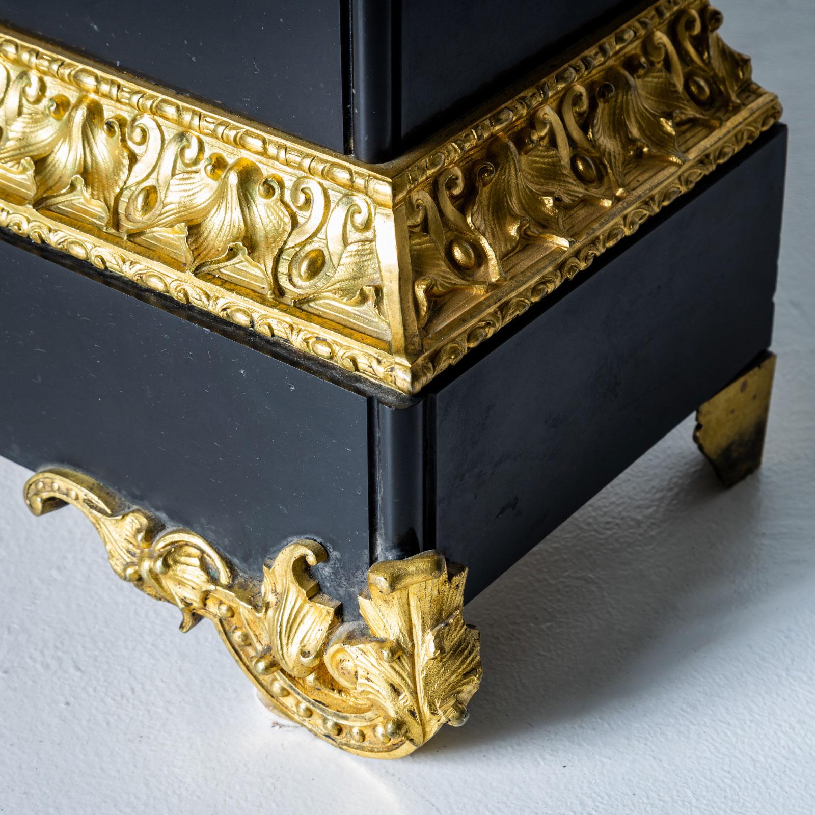 Black Mantel clock with Benjamin Franklin in Bronze, 2nd Half 19th Century For Sale 5