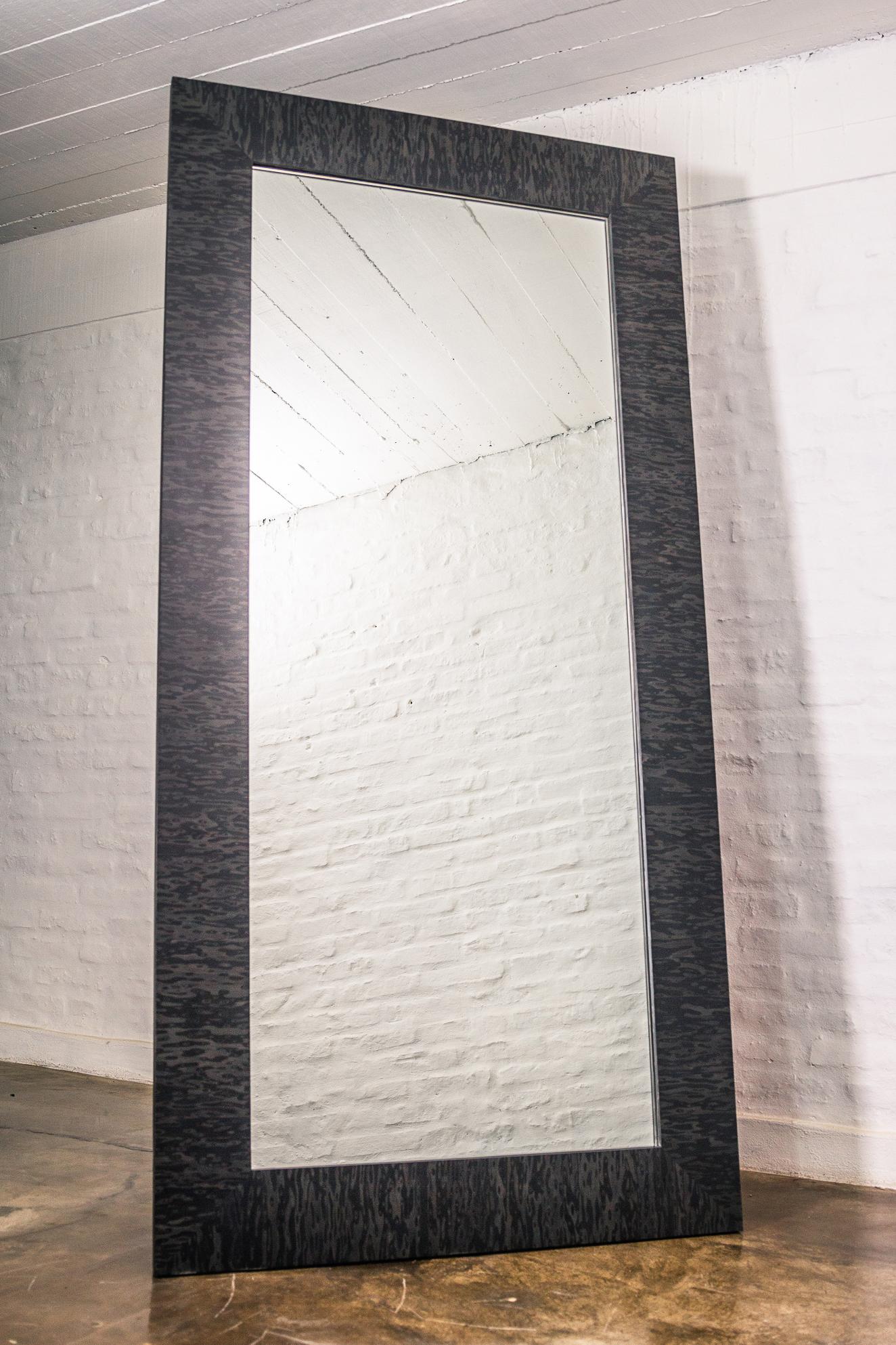 Modern Black Maple Wood Large Standing Mirror from Costantini, Desdemona, In Stock