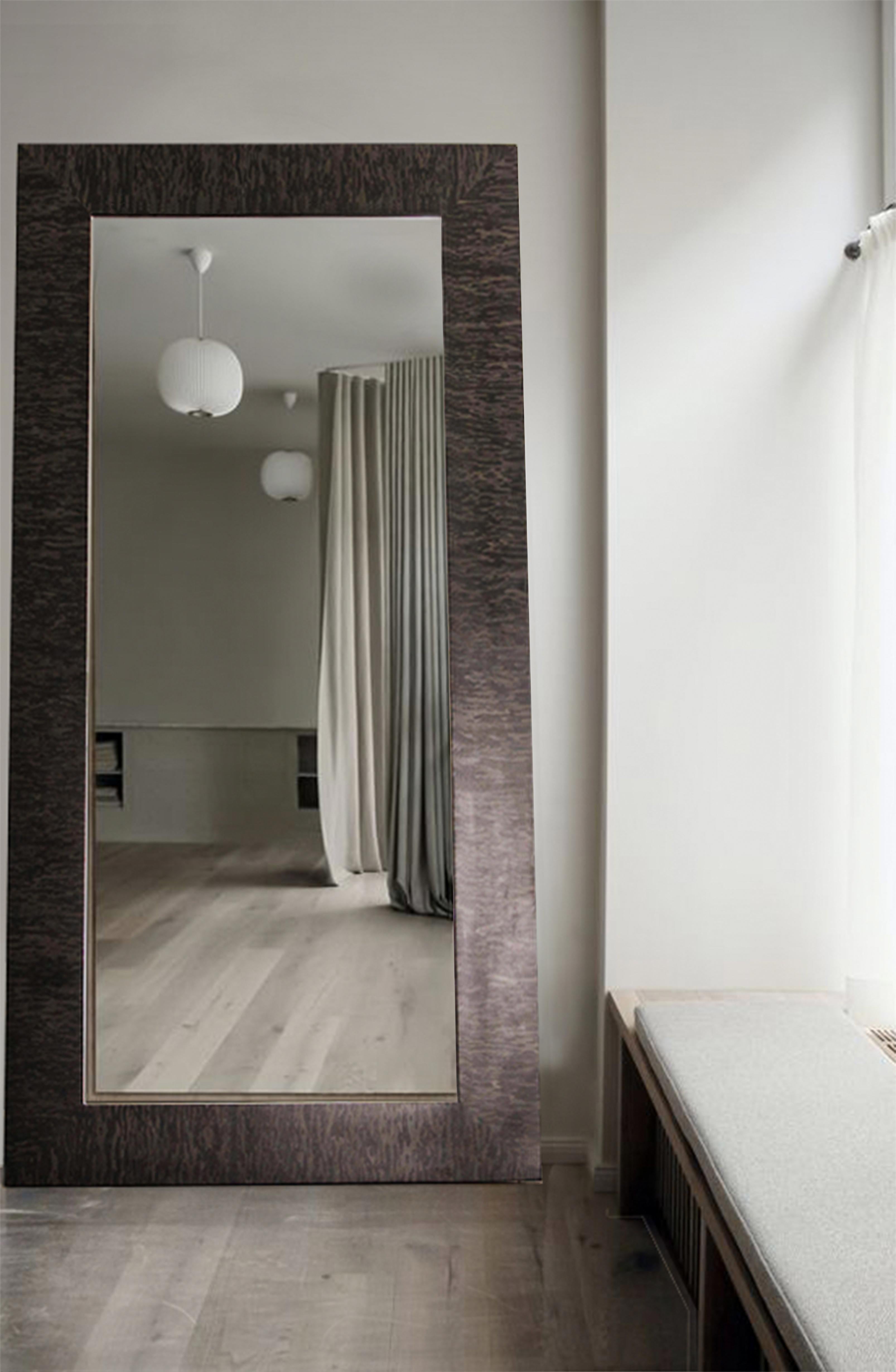 Black Maple Wood Large Standing Mirror from Costantini, Desdemona, In Stock In New Condition In New York, NY