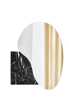 Black Marble Alanya Lake Wall Mirror 4 by NOOM