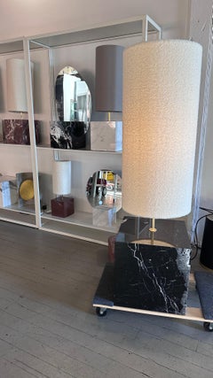 Black Marble and Boucle Coexist Floor Lamp by Slash Objects Floor Model