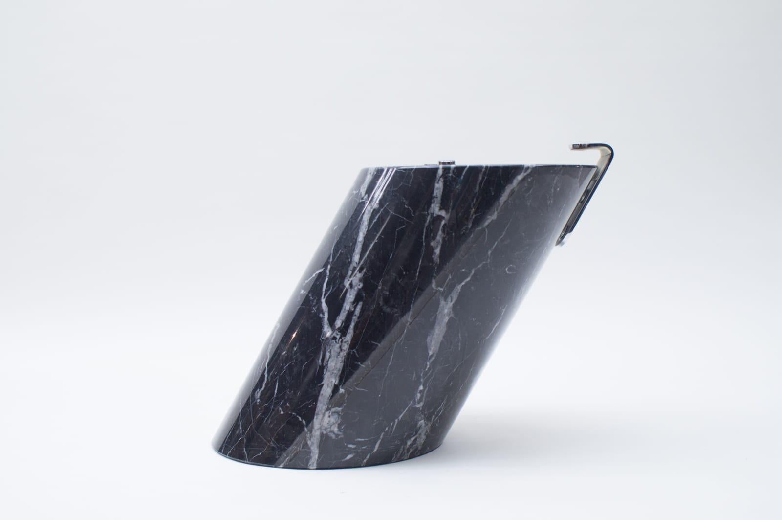 Black Marble and Glass Coffee Table Model K1000 by Team Form for Ronald Schmitt 1