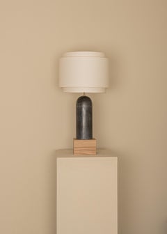 Black Marble And Oak Base Pura Kelo Double Table Lamp by Simone & Marcel