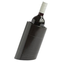 Black Marble Angled Wine Cooler - Less Vein