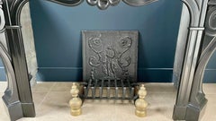 Black Marble Antique Circular Fireplace Noir de Mazy