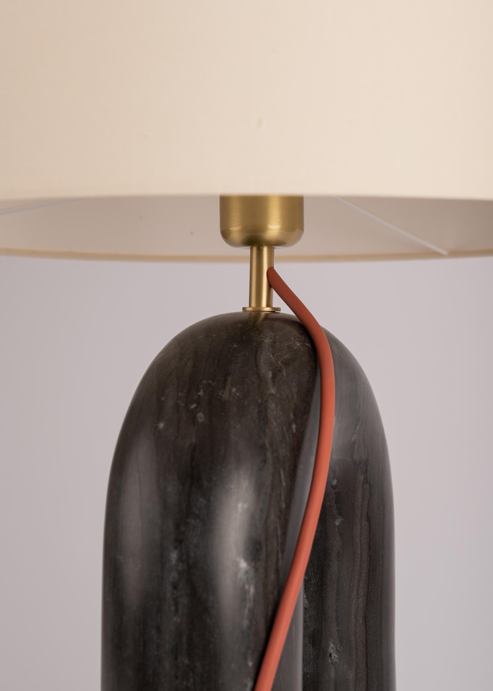 Post-Modern Black Marble Arko Table Lamp by Simone & Marcel For Sale