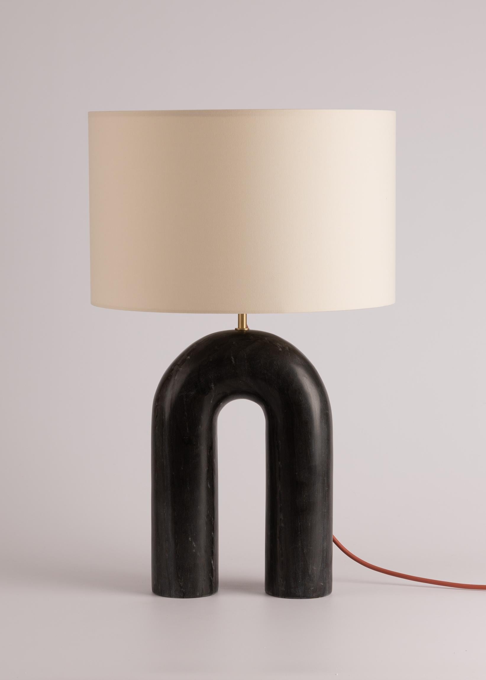 Black Marble Arko Table Lamp by Simone & Marcel In New Condition For Sale In Geneve, CH
