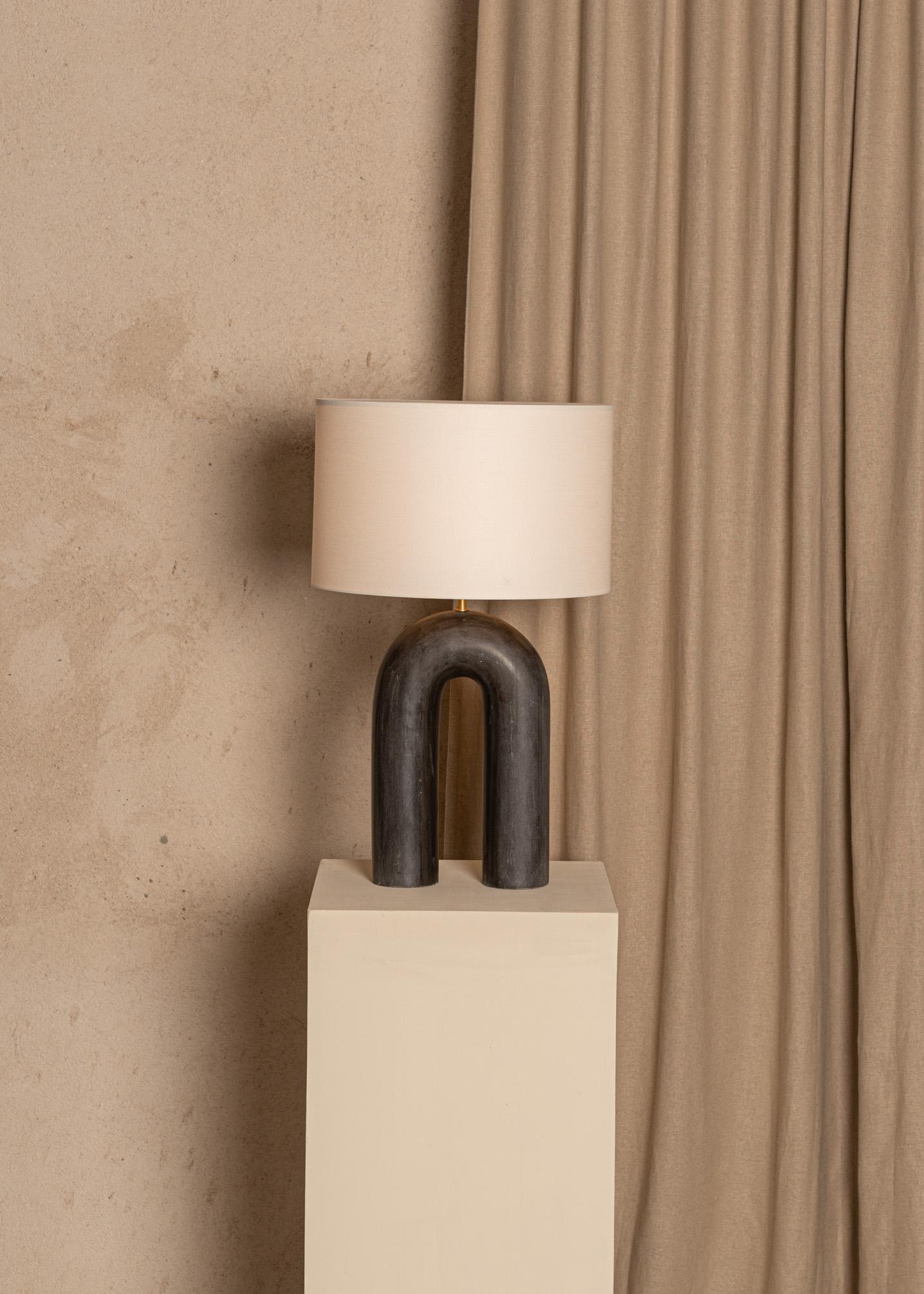 Black Marble Arko Table Lamp by Simone & Marcel For Sale 1
