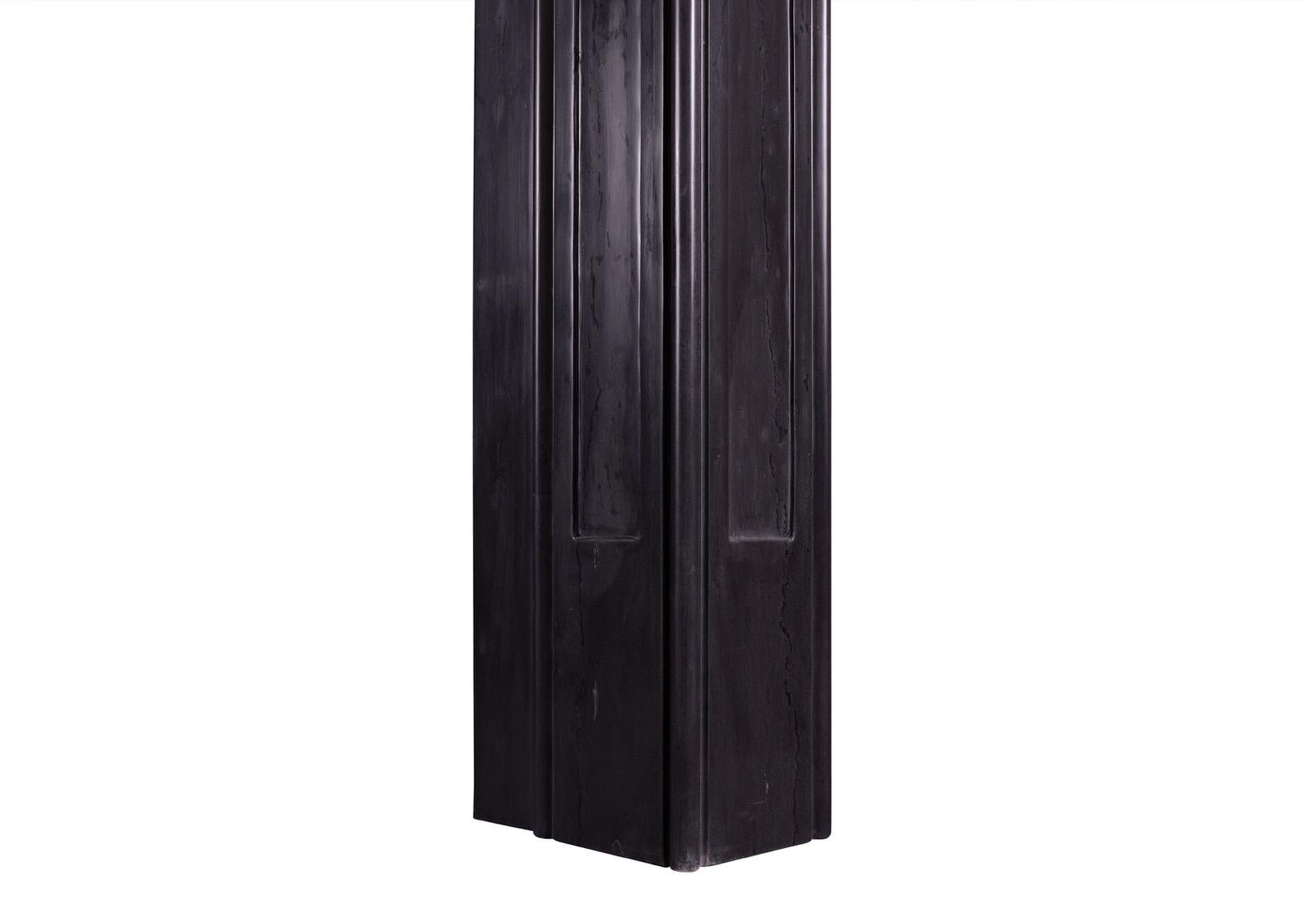 Black Marble Art Deco Style Fireplace In New Condition For Sale In London, GB