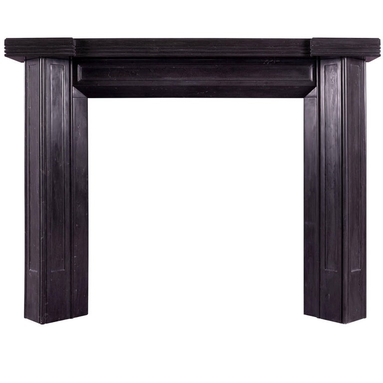 Black Marble Art Deco Style Fireplace For Sale At 1stdibs
