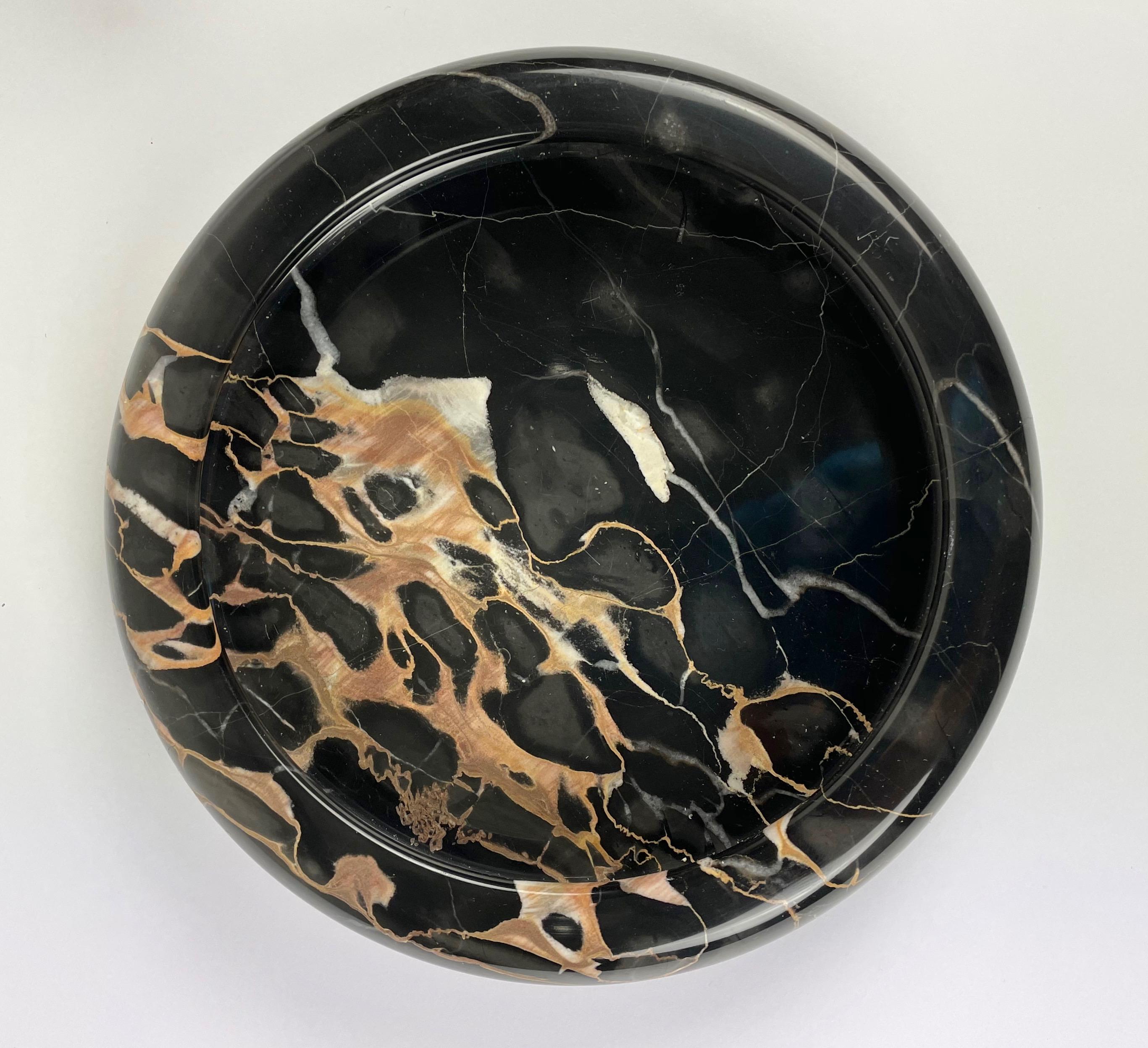 Black Marble Ashtray and Lighter Tobacco Set, Italy, 1960s In Good Condition In Rome, IT