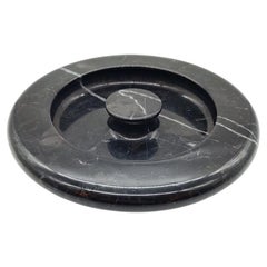 Vintage Black Marble Ashtray by Angelo MANGIAROTTI, Italy, 1970s