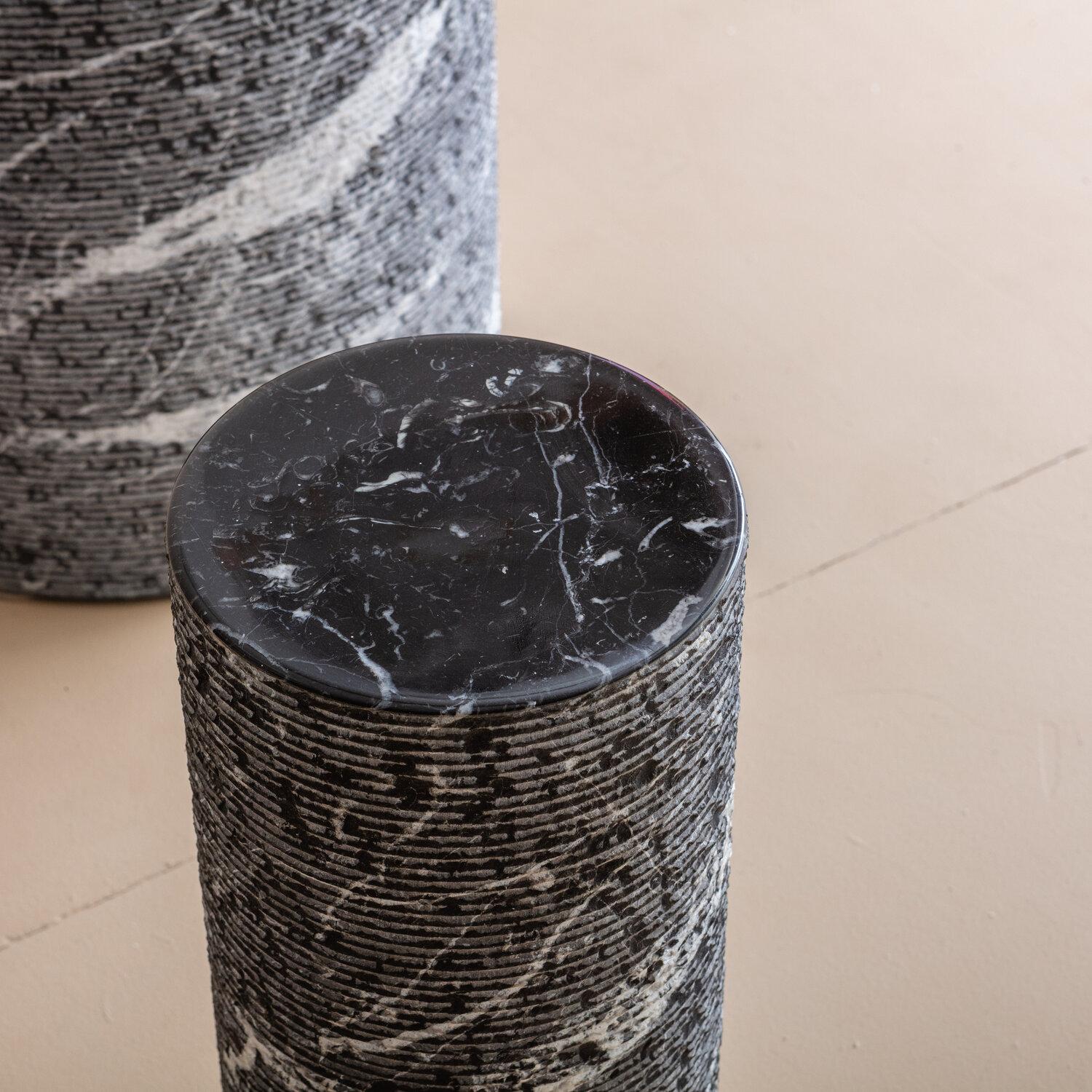 Italian Black Marble Base Coffee Table by Massimo Vignelli for Casigliani