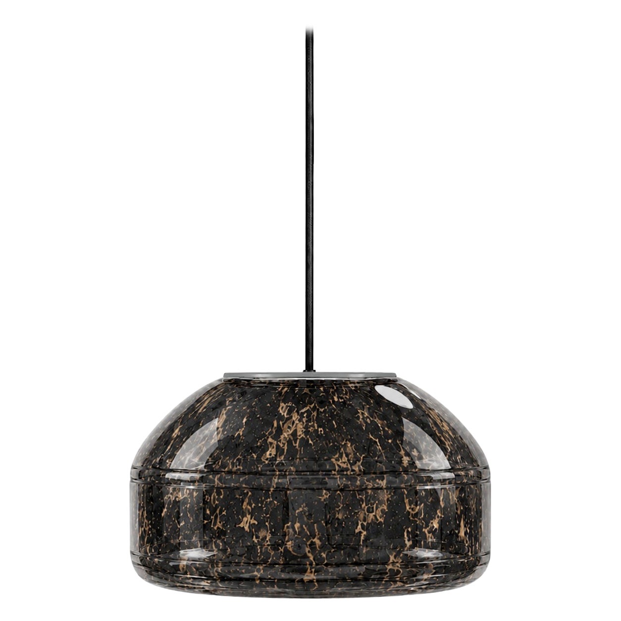 Black marble Blown Glass Pendant Light Modern Minimalist Hanging Lamp