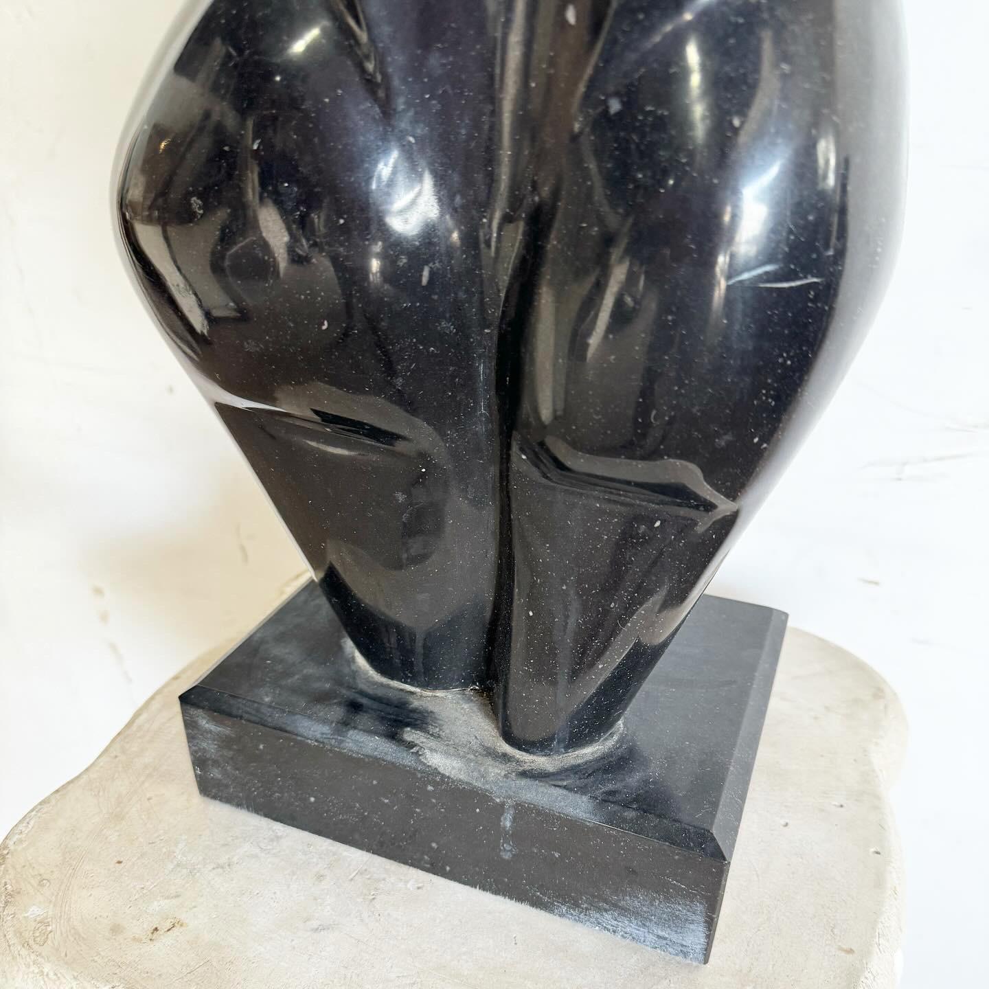 Black Marble Botero Torso Sculpture 5