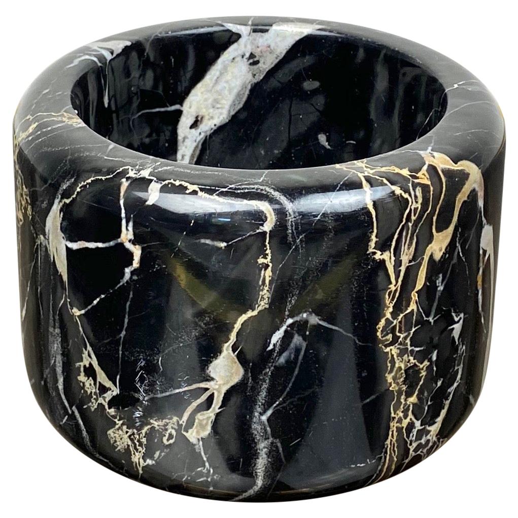 Black Marble Bowl by Tulli Zuccari, Italy, 1980s