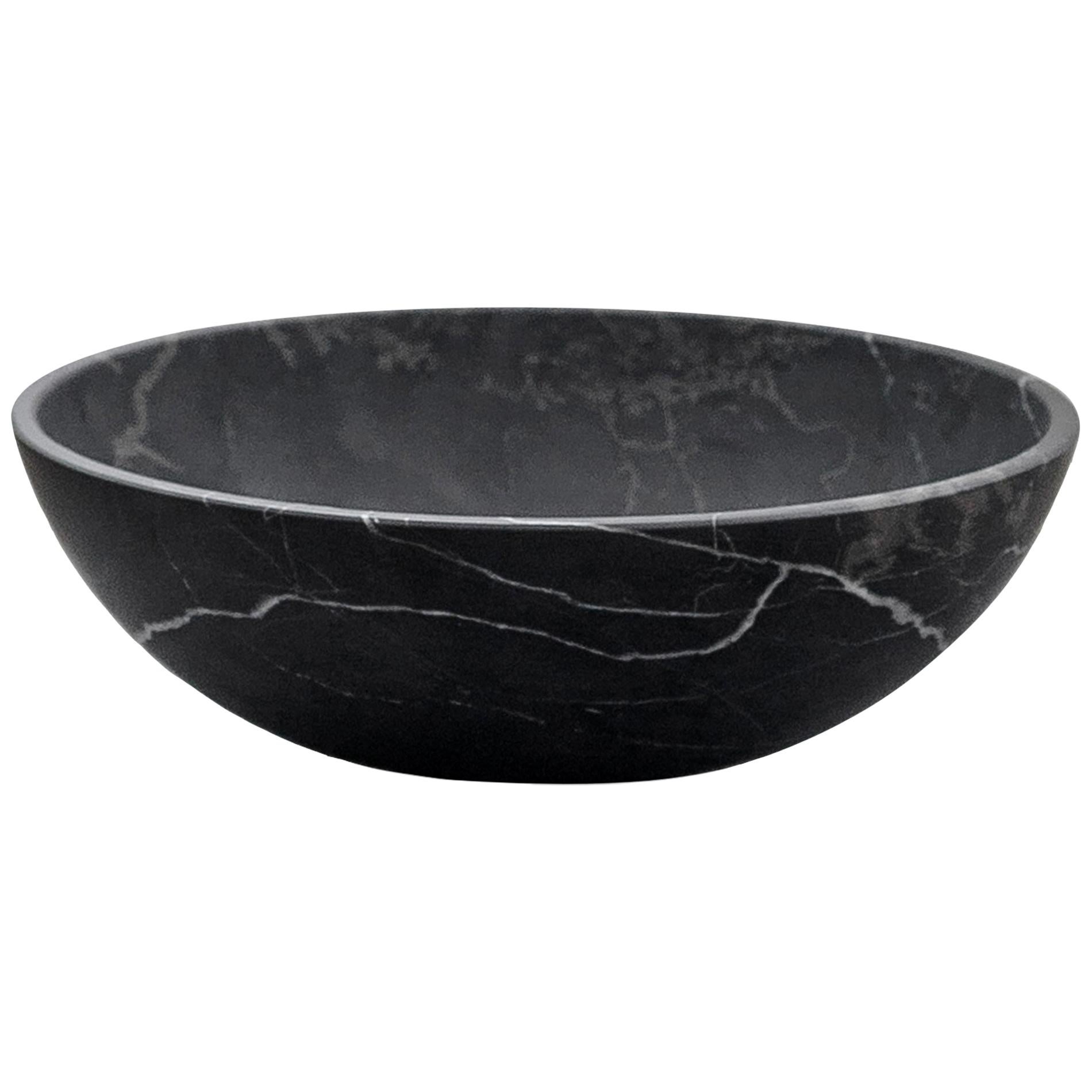 Black marble carved large Ming For Sale