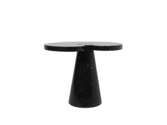 Table basse en marbre noir dans le style d'Angelo Mangiarotti:: Italie:: 1970