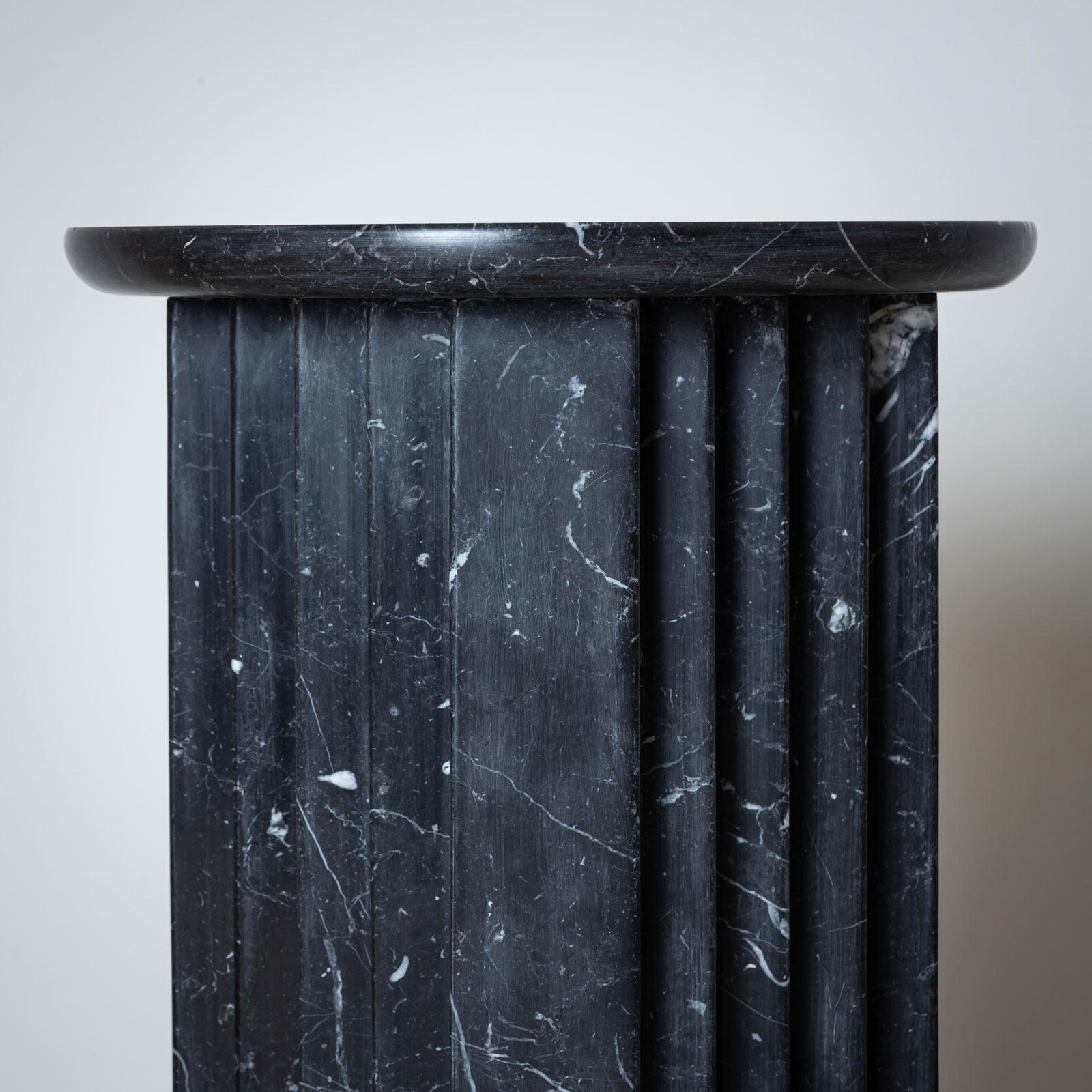 20th Century Black Marble Column attributed to Carlo Scarpa, Italy 1970 For Sale